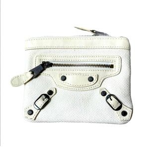 BALENCIAGA PARIS
MOTOCROSS POUCH
WHITE CANVAS + LEATHER